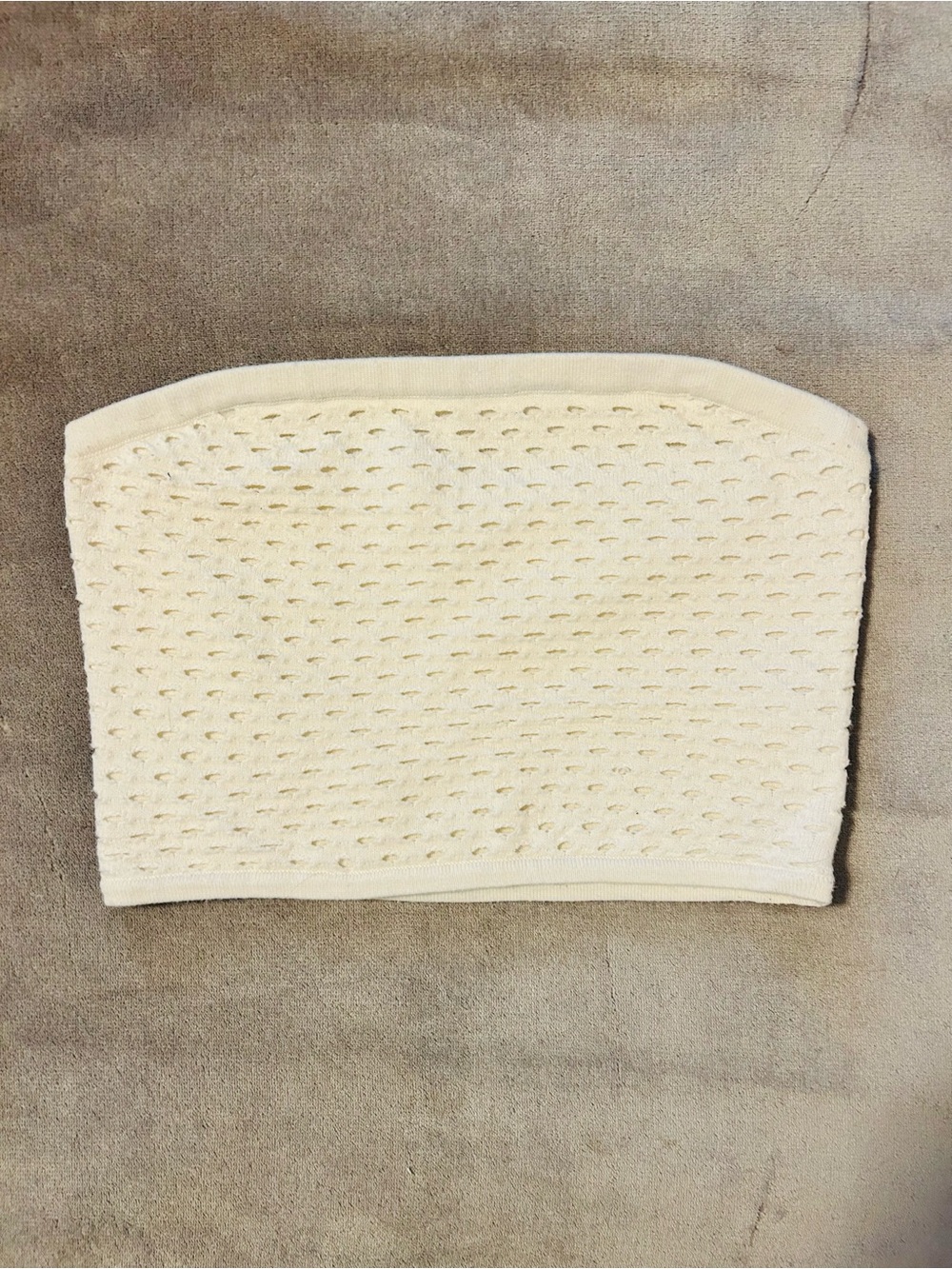 Aerie - Cream Strapless Bandeau Top